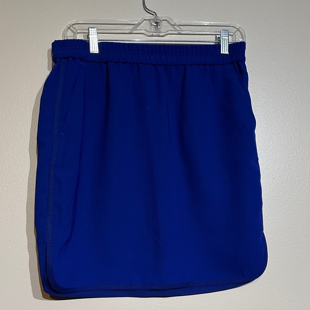 J.Crew Crepe Pencil Skirt Curved Hem Brilliant Cobalt Blue C3596 Size 6 NWT